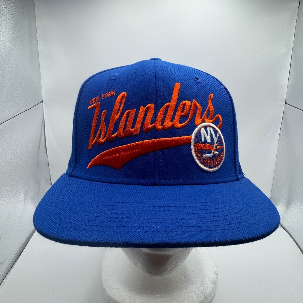 New York Islanders Hat Snapback Reebok Blue Orange NHL Cap Face Off Headwear